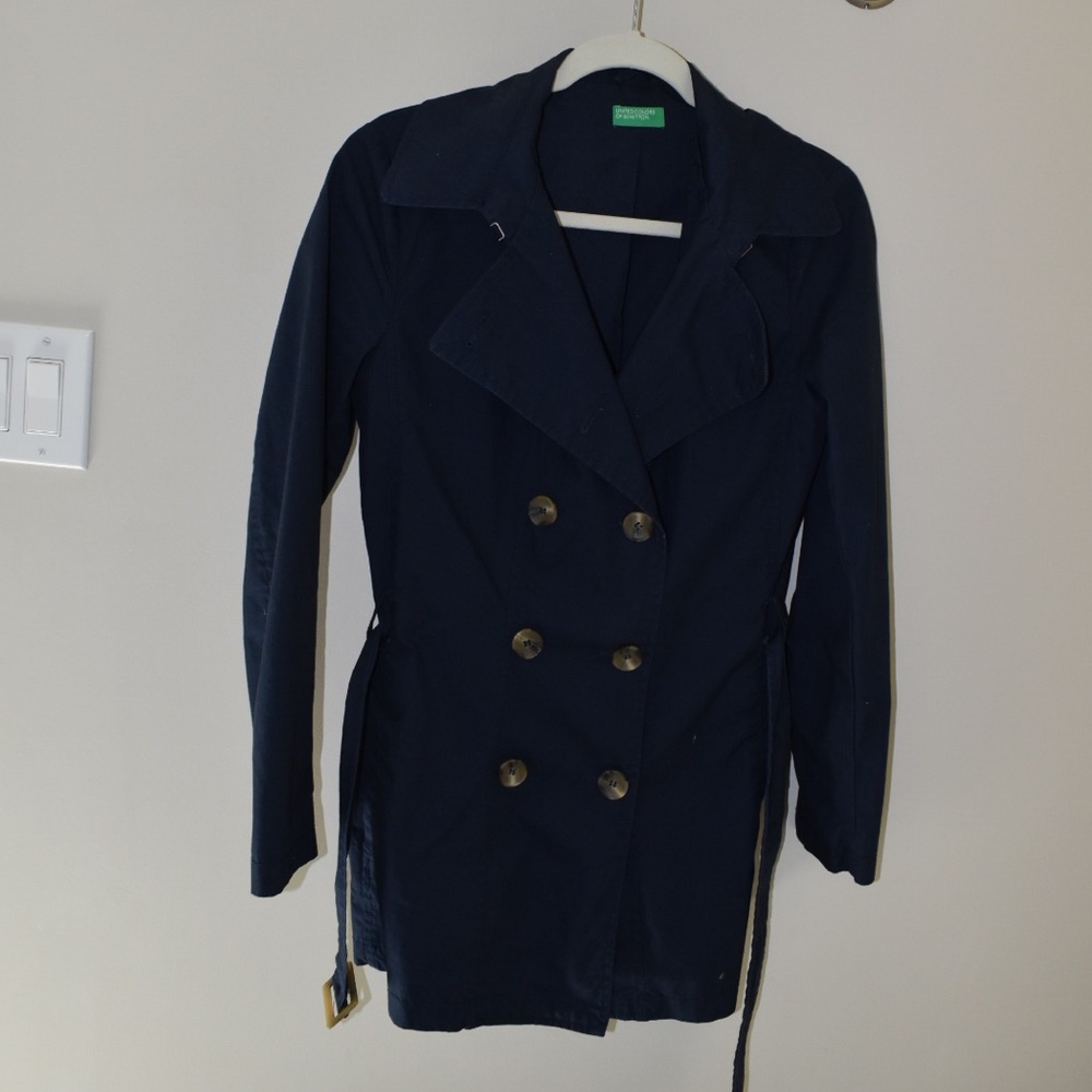 United Benetton Double Breasted Coat with Belt